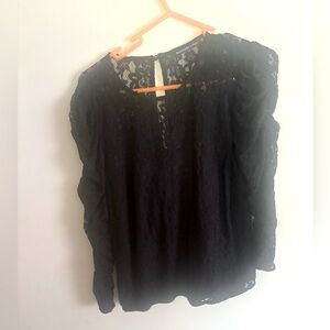 Black lace top, size Medium from Abercrombie & Fitch